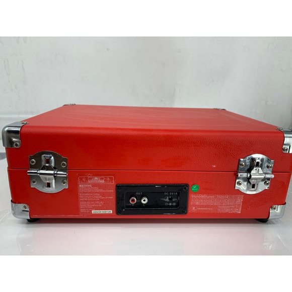 Innovative Technology Red Record Player 3 Speed NEEDS NEEDLE Scratch on case - Picture 6 of 11